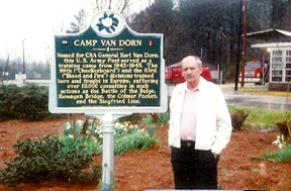 Bill Pink, D 254th Inf Regt at site of Cp Van Dorn, MS Centreville, MS