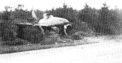 German Jet aircraft along autobahn, April 1945