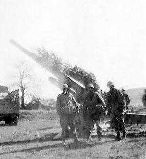 German 88 near Siegfried Line, Mar 45
