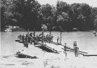 C/263d Engr Bn building pontoon bridge