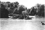 C/263d Engr Bn building pontoon bridge