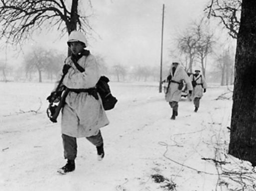 Third Division Troops on the move from Ostheim to Houssen, France Jan 45