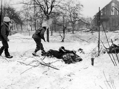 254th Infantry troops in Jebsheim, France Jan 45
