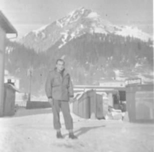 S/Sgt James Karametsos E/253d in Switzerland-1945