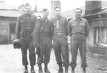 S/Sgt Karambetsos and buddies E/253d Inf Germany 1945