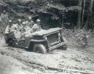 Hq Co 254th Inf at driver's training Cp Van Dorn MS 1944