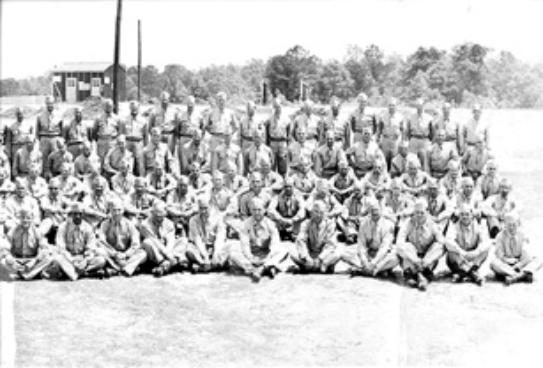 1st Company Replacement Training Group Cp Van Dorn, MS 1944(right)