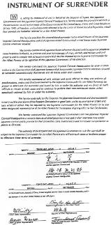 Japanese Surrender Document
