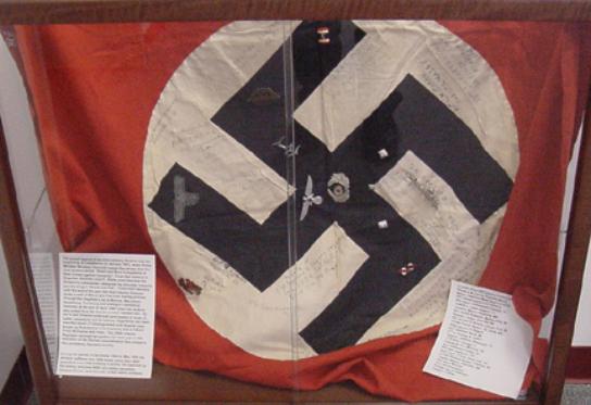 Nazi Flag signed by members of L/255th Infantry