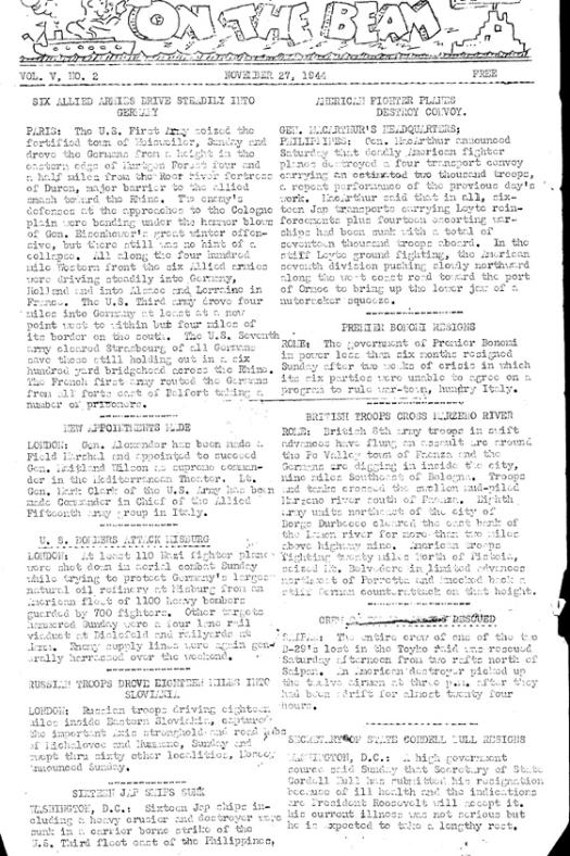 Shipboard newsletter- Nov 44