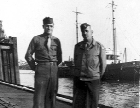 Sgt Scott and friend, France 1945