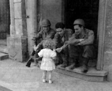 63d soldiers in Bad Mergentheim,Germany 1945